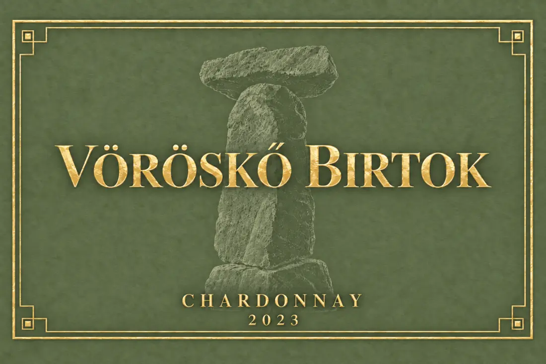 Vöröskő Birtok Chardonnay 2023 boroscímke