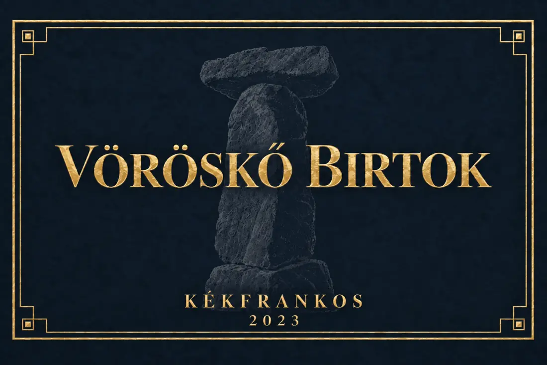 Vöröskő Birtok Kékfrankos 2023 boroscímke
